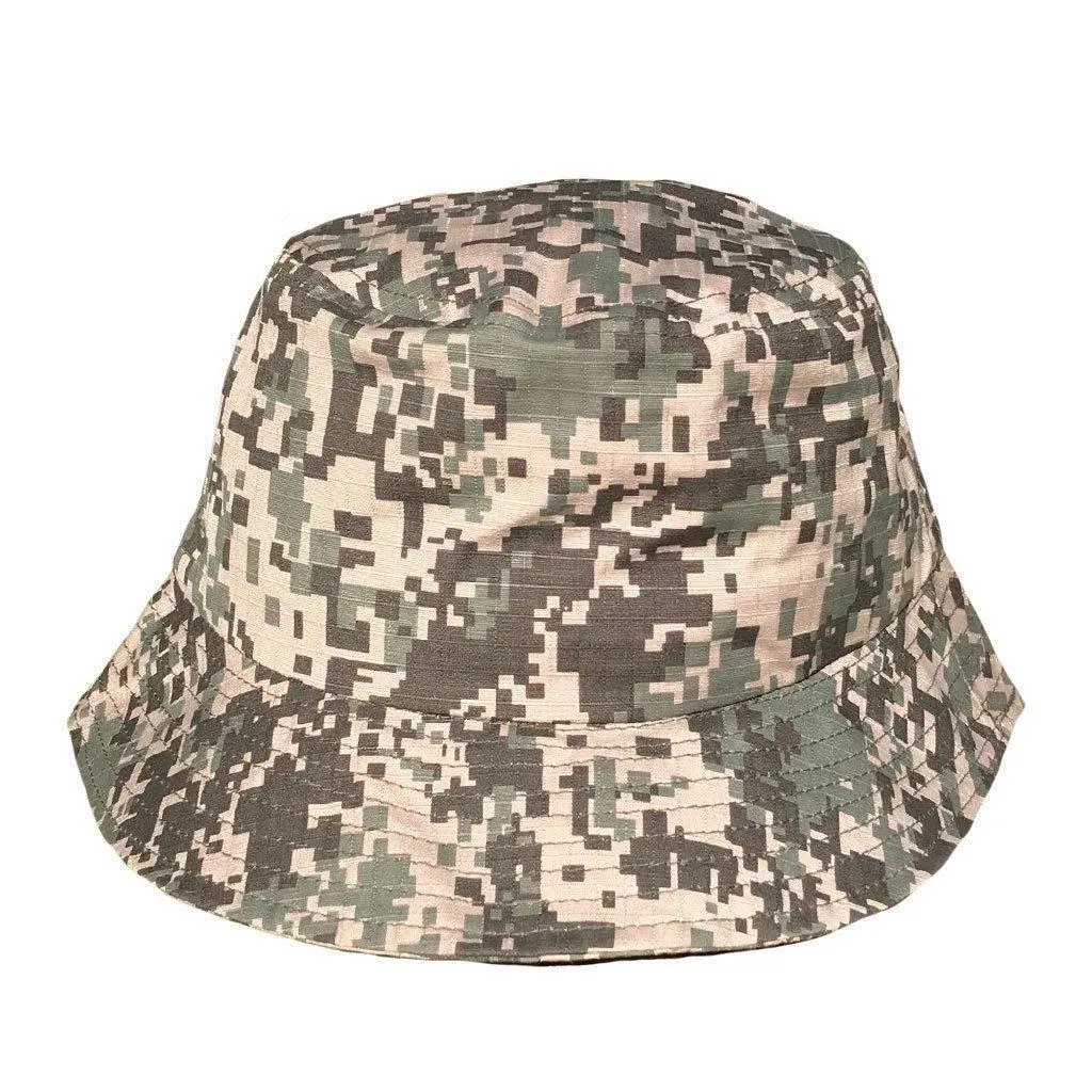 1 Dozen Camouflage Camo Bucket Hats Caps Hunting Fishing Wholesale Lot Bulk