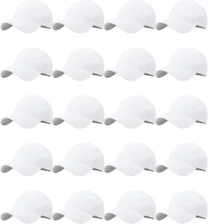 20 Pack Baseball Cap Blank Trucker Hats Bulk Wholesale Hats Adjustable Plain for Men Women