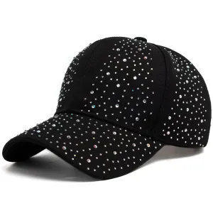 2024 New Women Colored Diamond Baseball Cap Summer Fashion Party Caps Cotton Luxury Designer Brand Sun Hat Adjustable