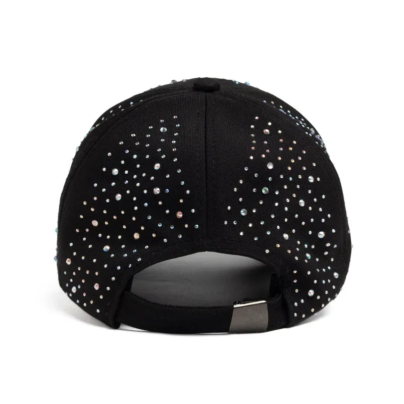 2024 New Women Colored Diamond Baseball Cap Summer Fashion Party Caps Cotton Luxury Designer Brand Sun Hat Adjustable