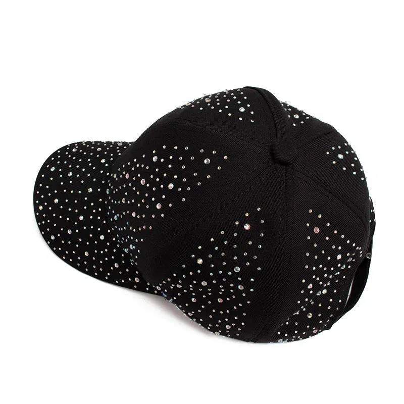 2024 New Women Colored Diamond Baseball Cap Summer Fashion Party Caps Cotton Luxury Designer Brand Sun Hat Adjustable