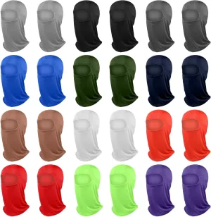 24 Pieces Ski Mask Balaclava Face Mask Full Face Cover for Men Skiing, UV Protection Colorful