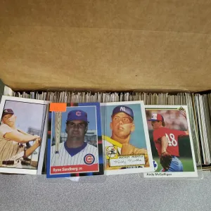 600 Baseball Cards Including Babe Ruth, Unopened Packs, Many Stars, and Hall-of-Famers. Ships in White Box Perfect for Gift Giving.