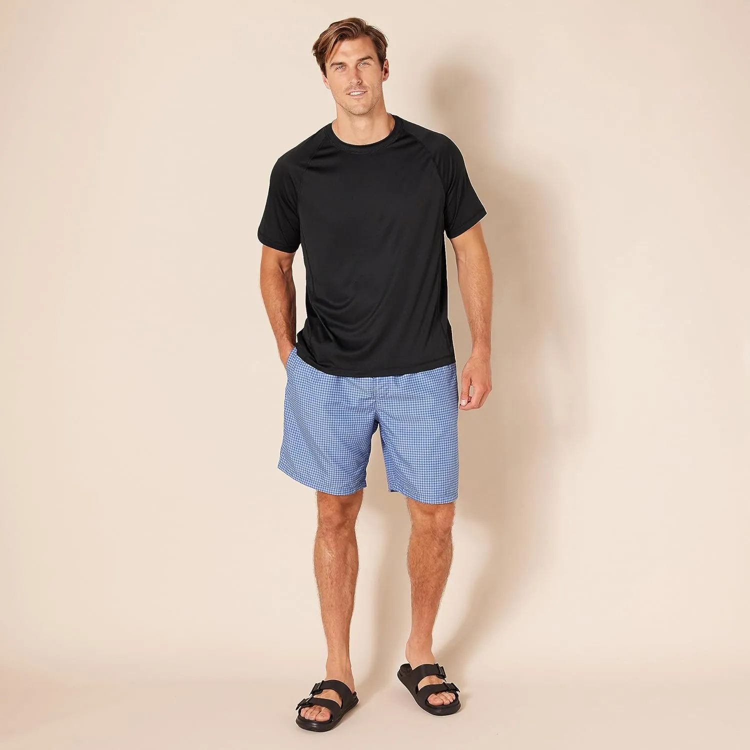Amazon Essentials Men's Slim-Fit Short-Sleeve Quick-Dry UPF 50 Swim Tee