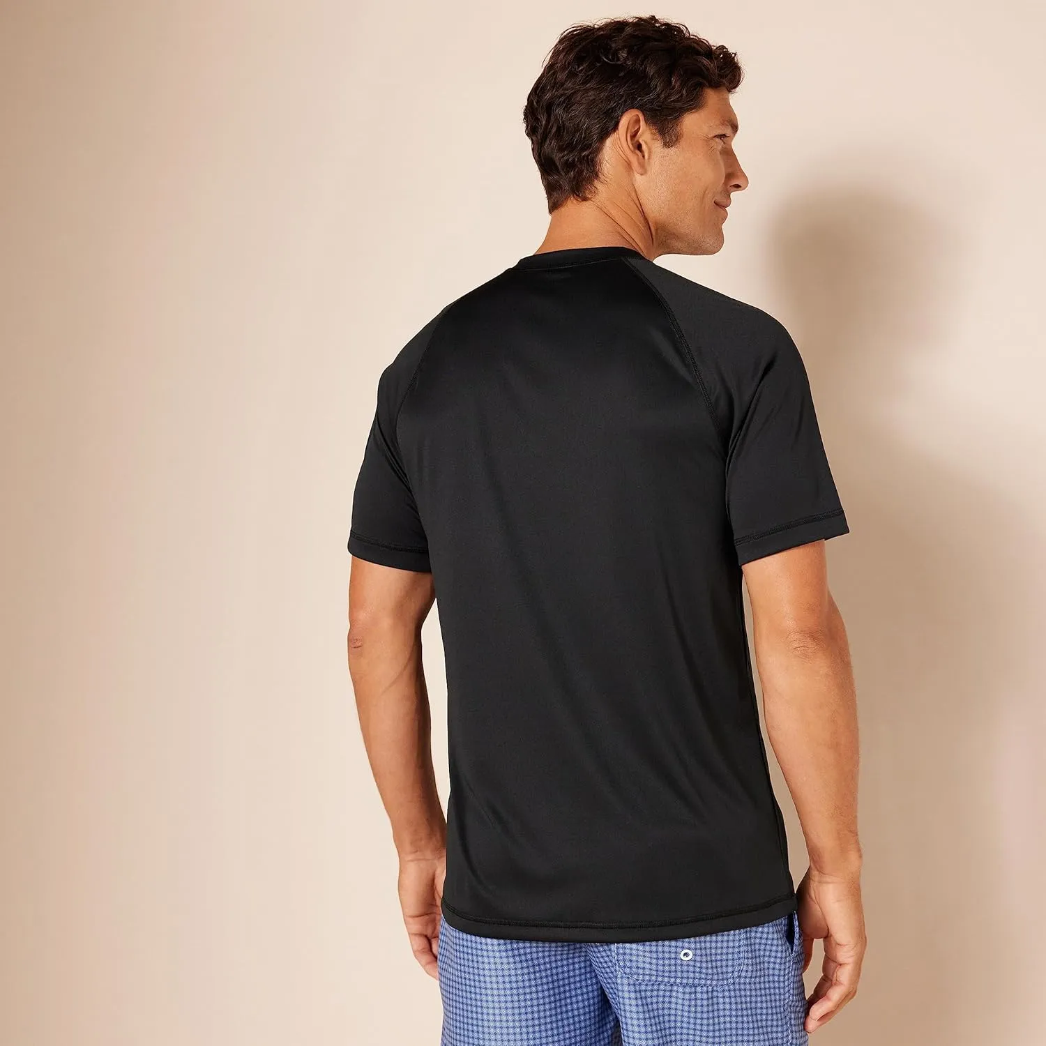 Amazon Essentials Men's Slim-Fit Short-Sleeve Quick-Dry UPF 50 Swim Tee