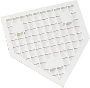 Champion Sports-96 Heavy-Duty Rubber Home Plate, White 16" x 17" x 1"