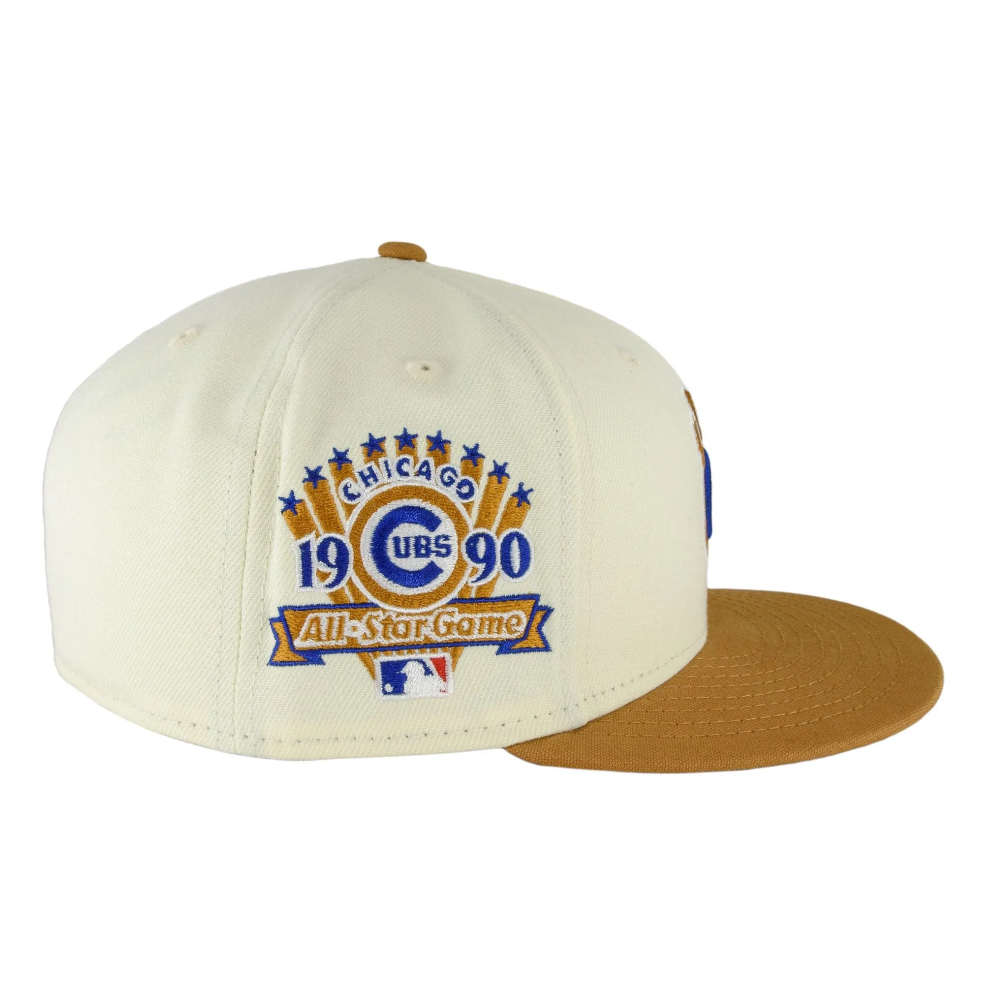 Chicago Cubs Beige Chrome Waving Bear New Era 59FIFTY Fitted Hat