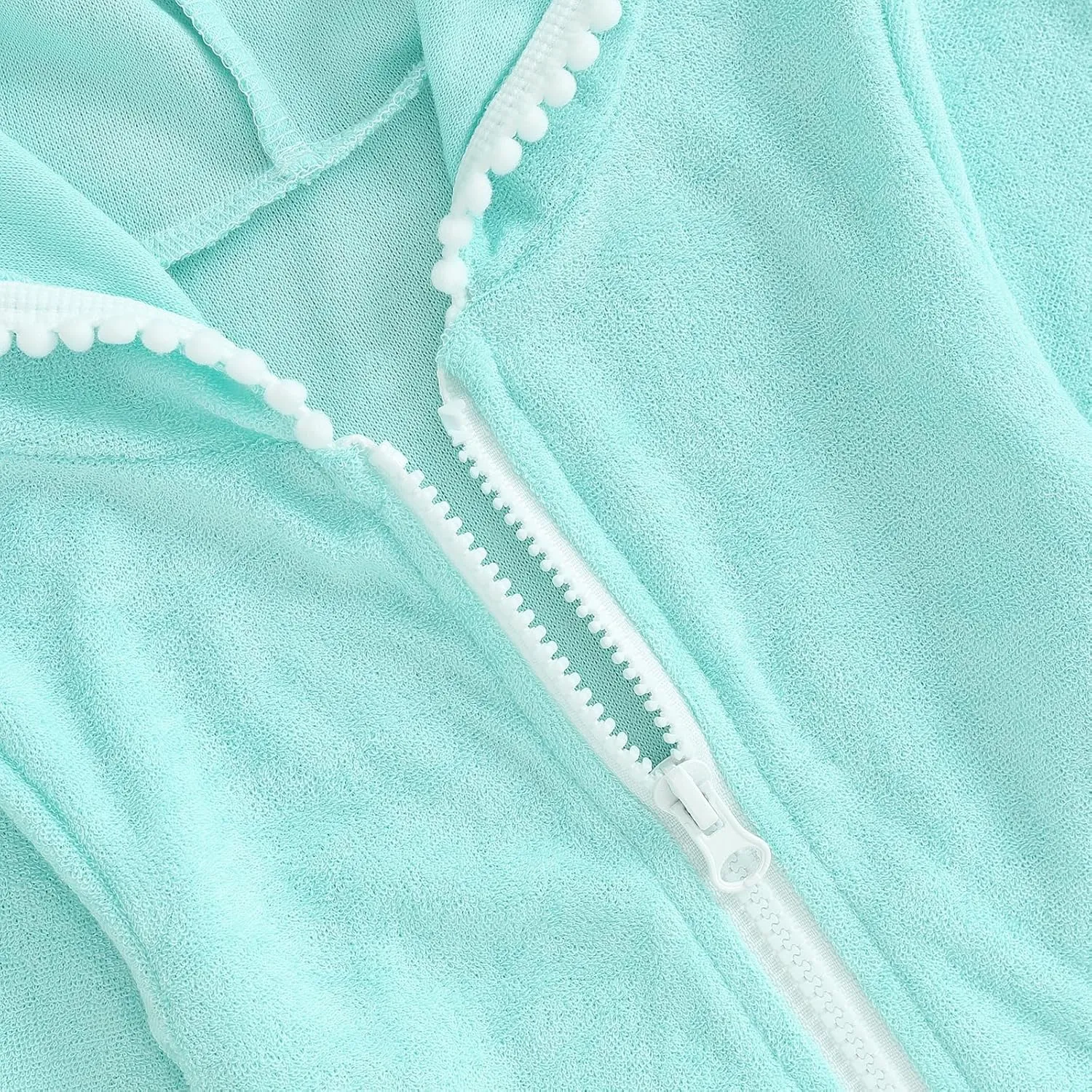 CIYCUIT Toddler Girls Swim Cover Up with Hood and Zipper