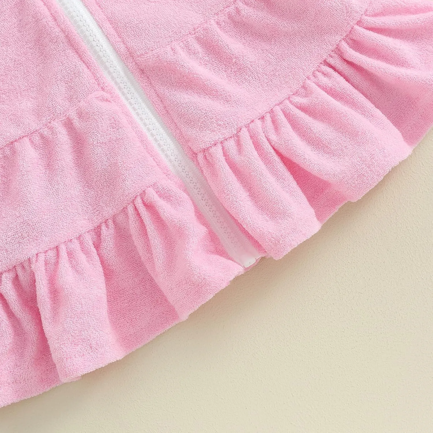 CIYCUIT Toddler Girls Swim Cover Up with Hood and Zipper