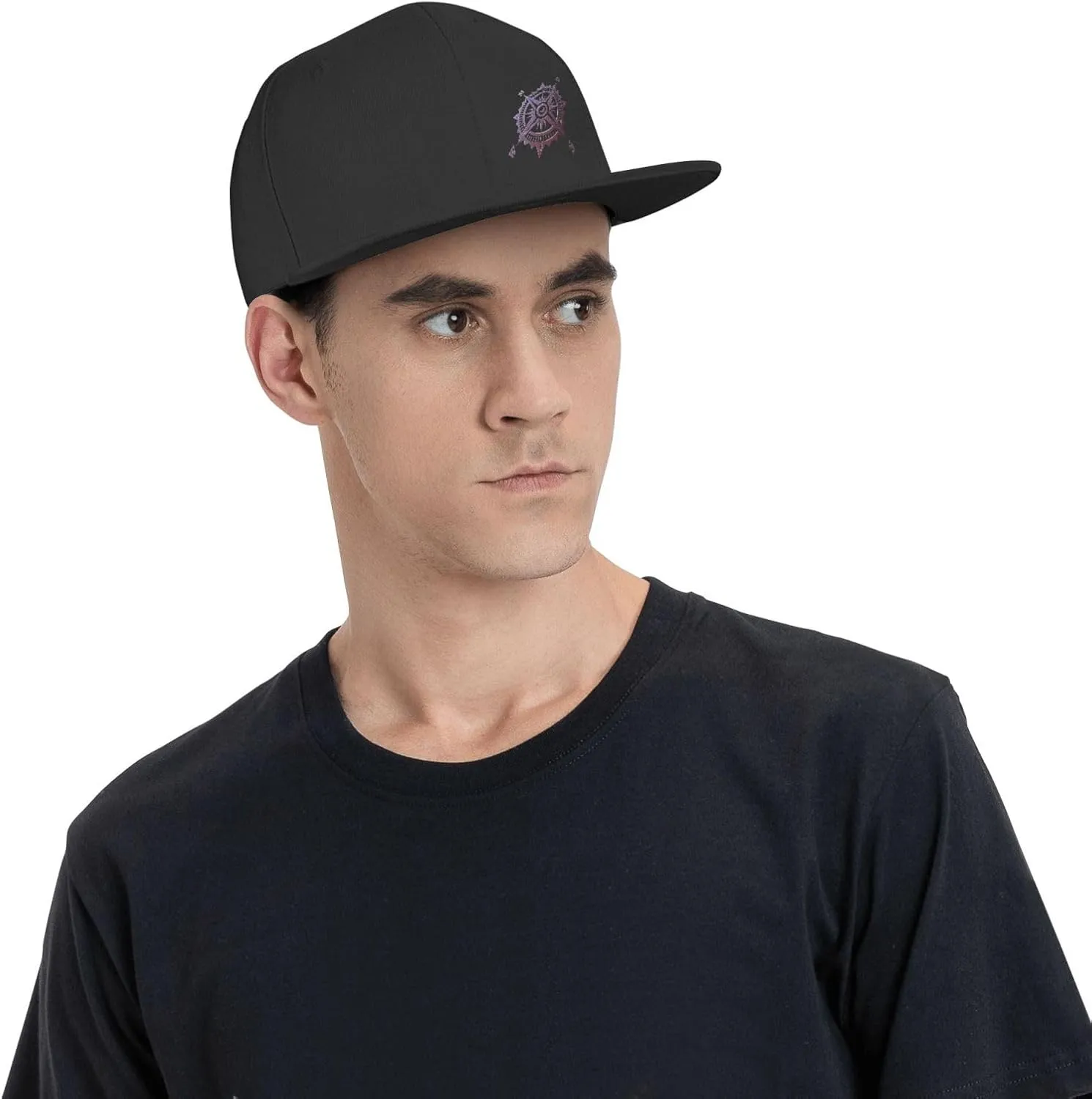 Compass Snapback Hats for Men Women Baseball Cap Flat Bill Brim Hat