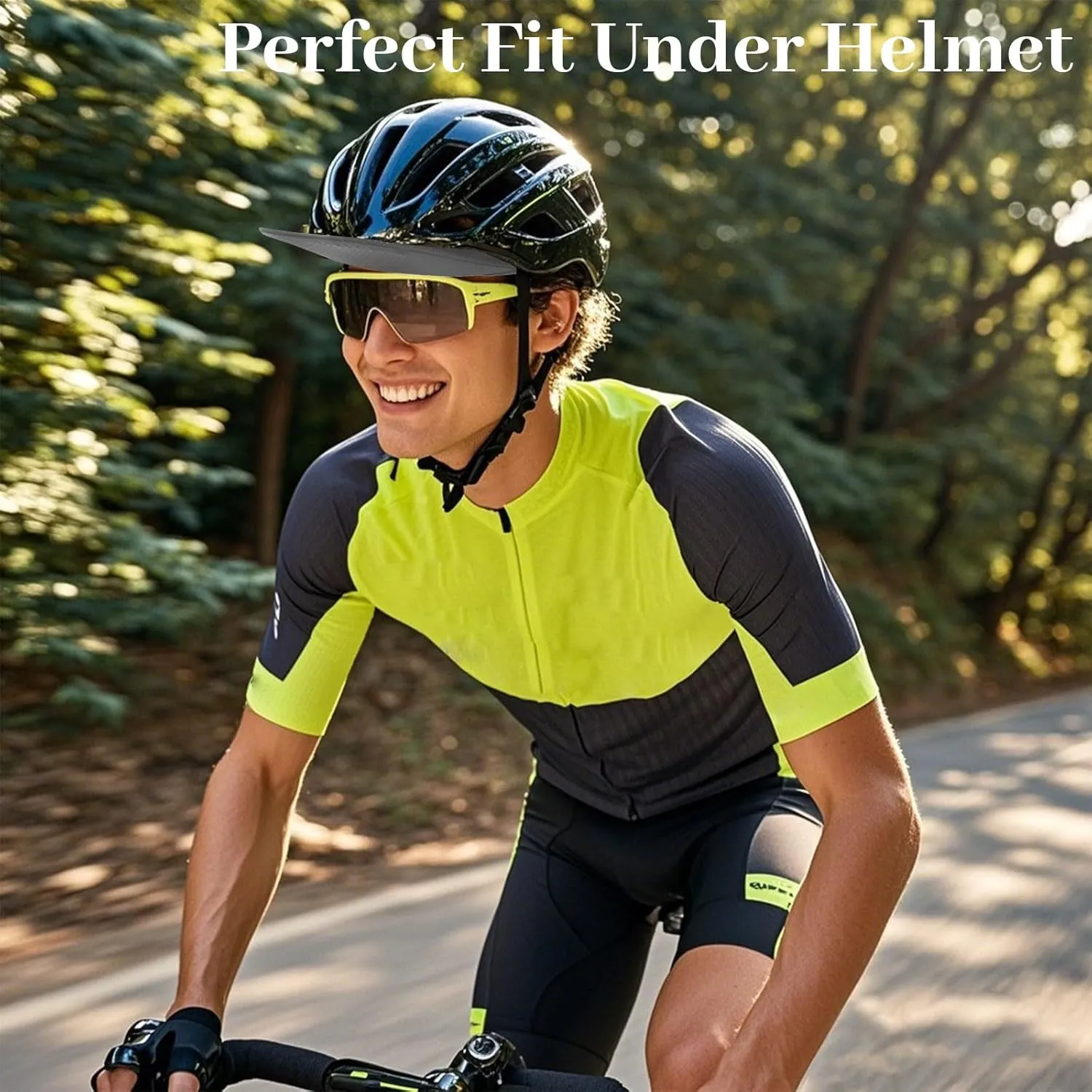 Cycling Cap for Men Women Bike Hat Under Helmet Liner Skull Cap for Summer Outdoor Sports Running Sun Protection Black