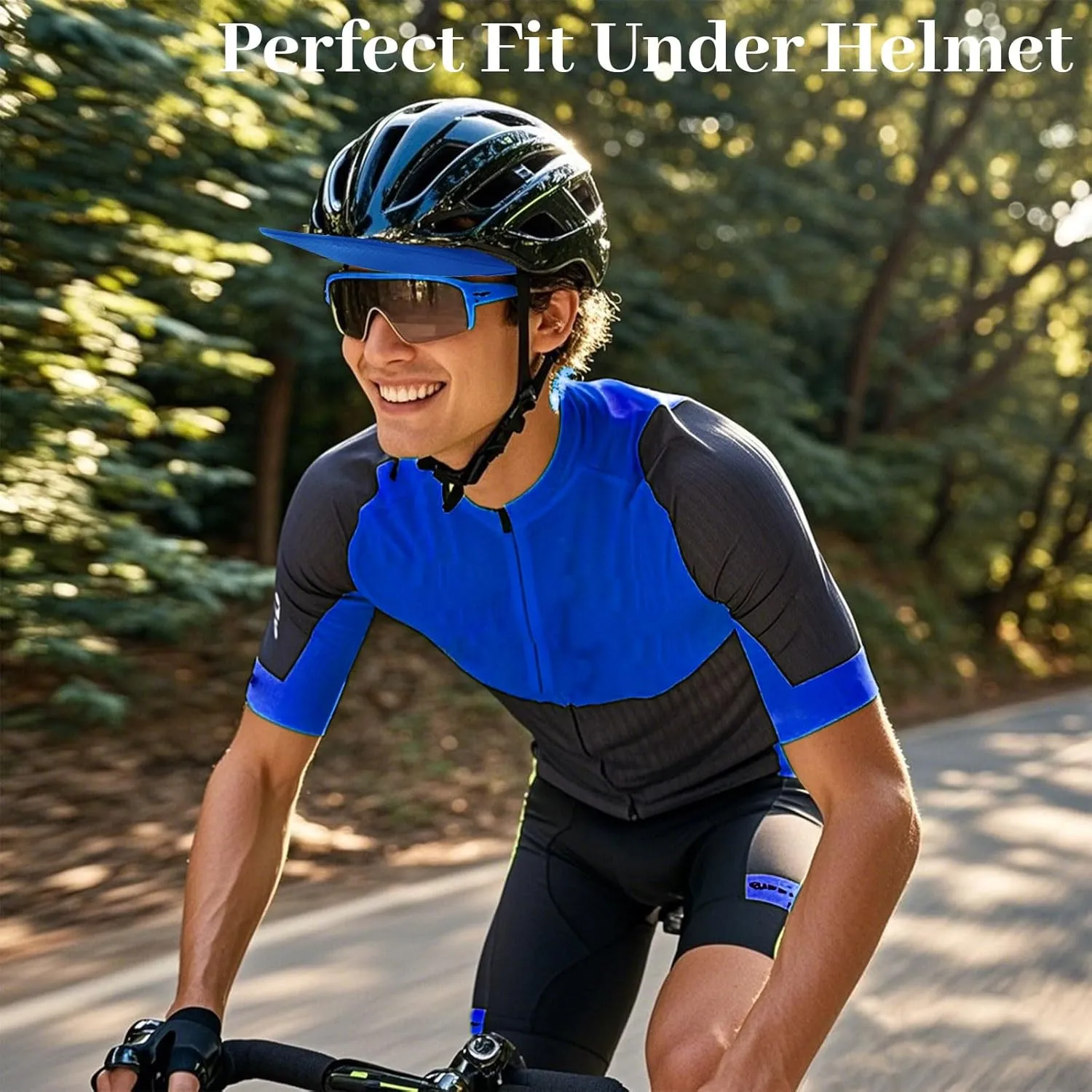 Cycling Cap for Men Women Bike Hat Under Helmet Liner Skull Cap for Summer Outdoor Sports Running Sun Protection Black