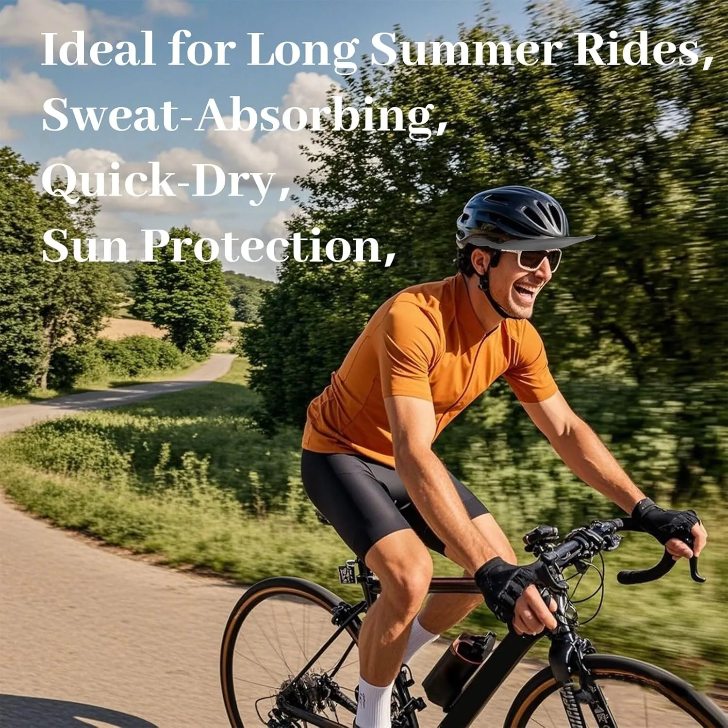 Cycling Cap for Men Women Bike Hat Under Helmet Liner Skull Cap for Summer Outdoor Sports Running Sun Protection Black