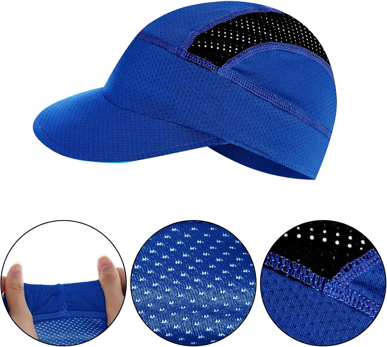 Cycling Cap for Men Women Bike Hat Under Helmet Liner Skull Cap for Summer Outdoor Sports Running Sun Protection Black