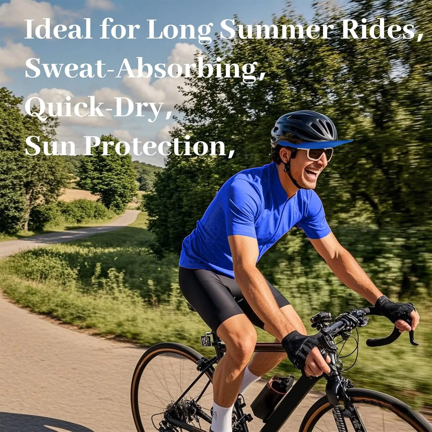 Cycling Cap for Men Women Bike Hat Under Helmet Liner Skull Cap for Summer Outdoor Sports Running Sun Protection Black