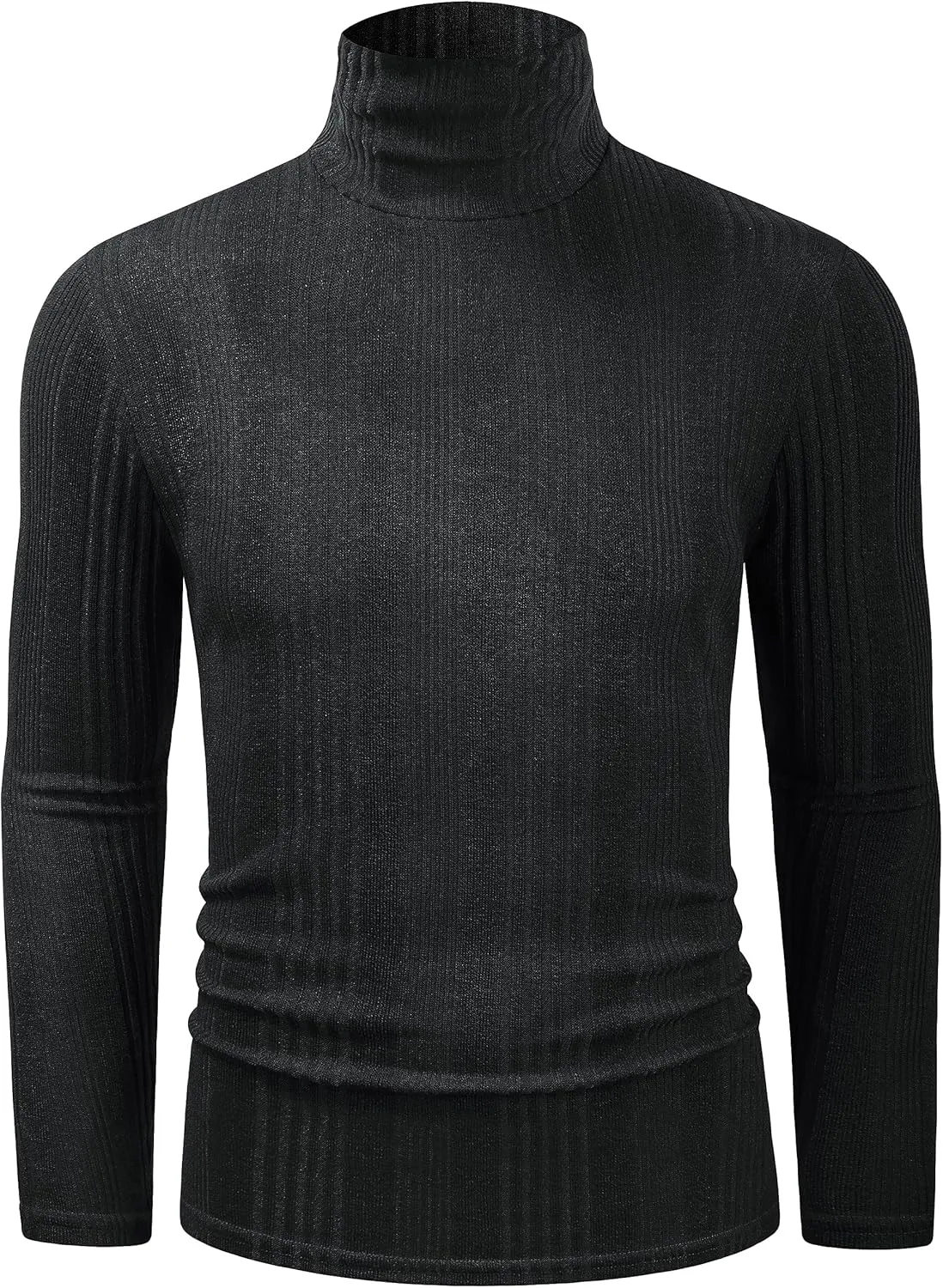 Derminpro Men's Slim Fit Soft Turtleneck Long Sleeve Pullover Lightweight T-Shirt