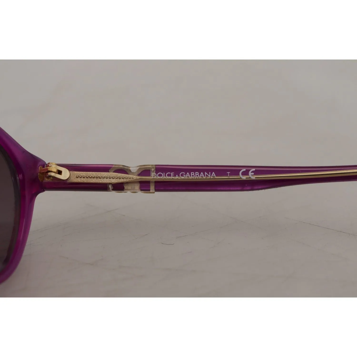 Dolce & Gabbana Chic Purple Acetate Round Sunglasses