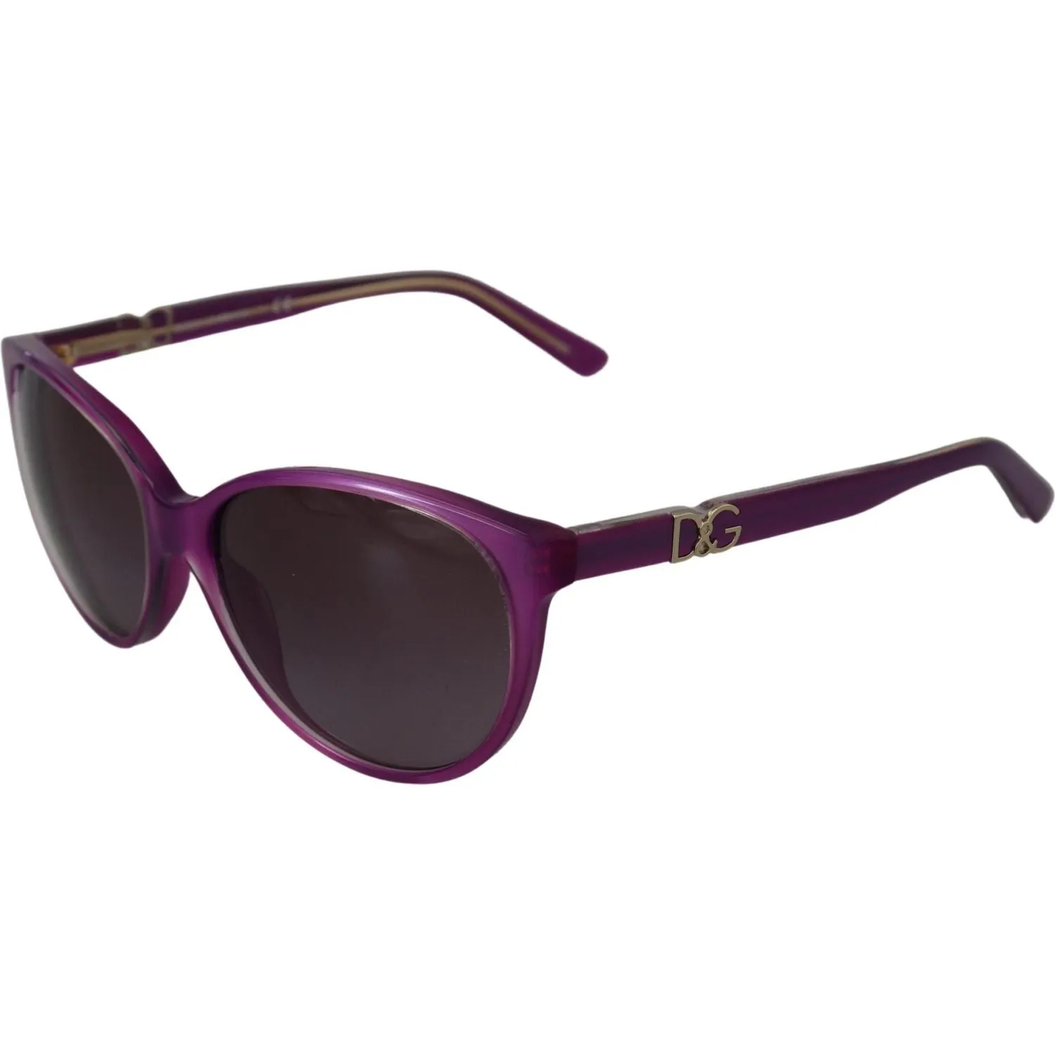 Dolce & Gabbana Chic Purple Acetate Round Sunglasses