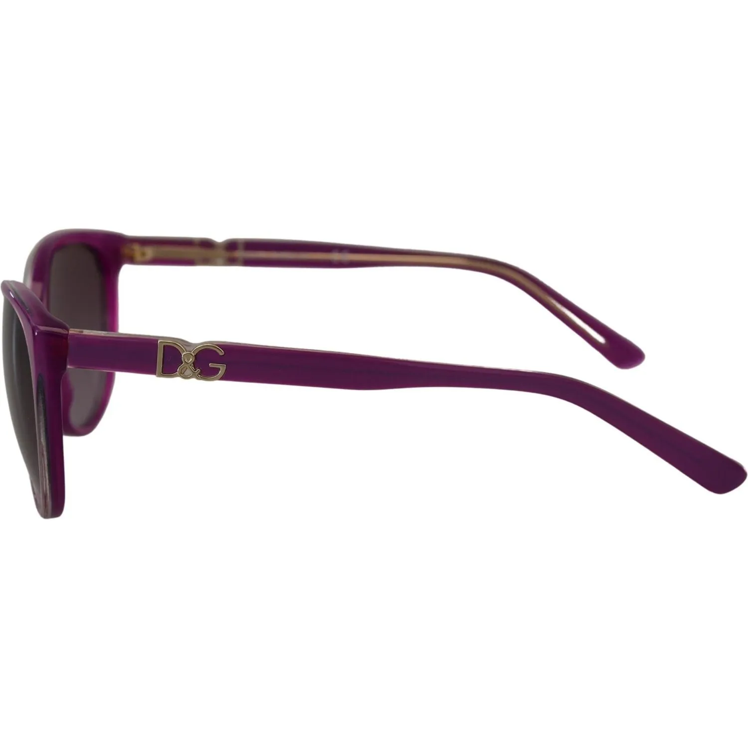 Dolce & Gabbana Chic Purple Acetate Round Sunglasses
