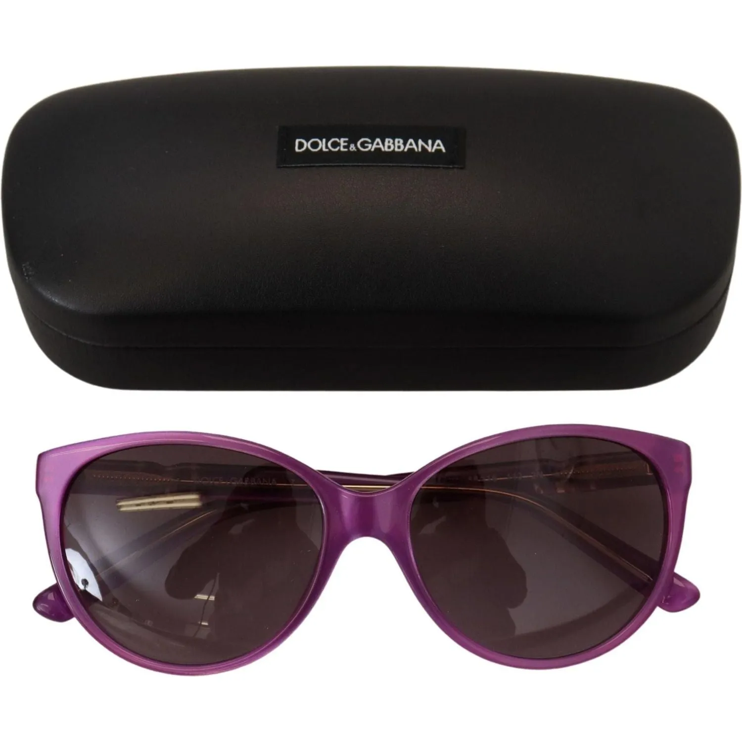 Dolce & Gabbana Chic Purple Acetate Round Sunglasses
