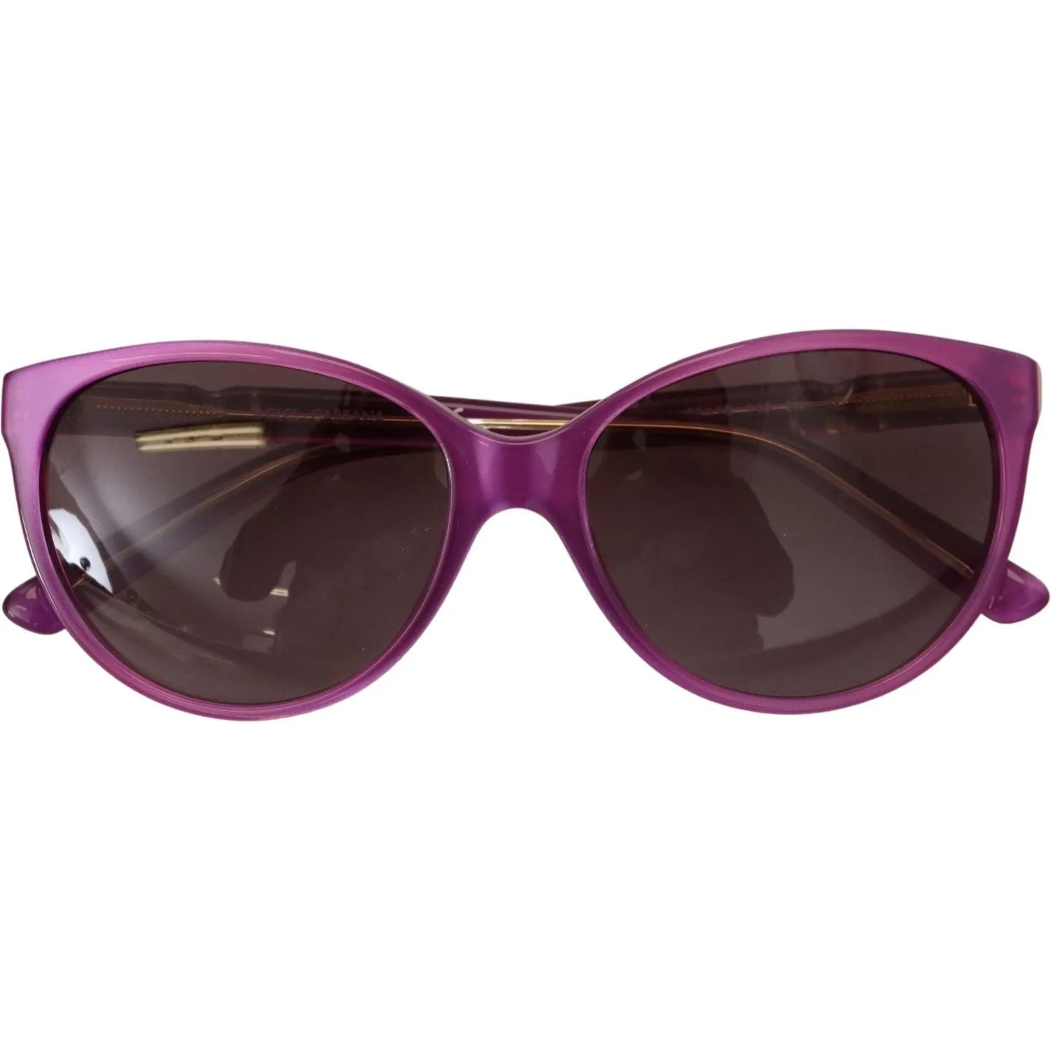 Dolce & Gabbana Chic Purple Acetate Round Sunglasses