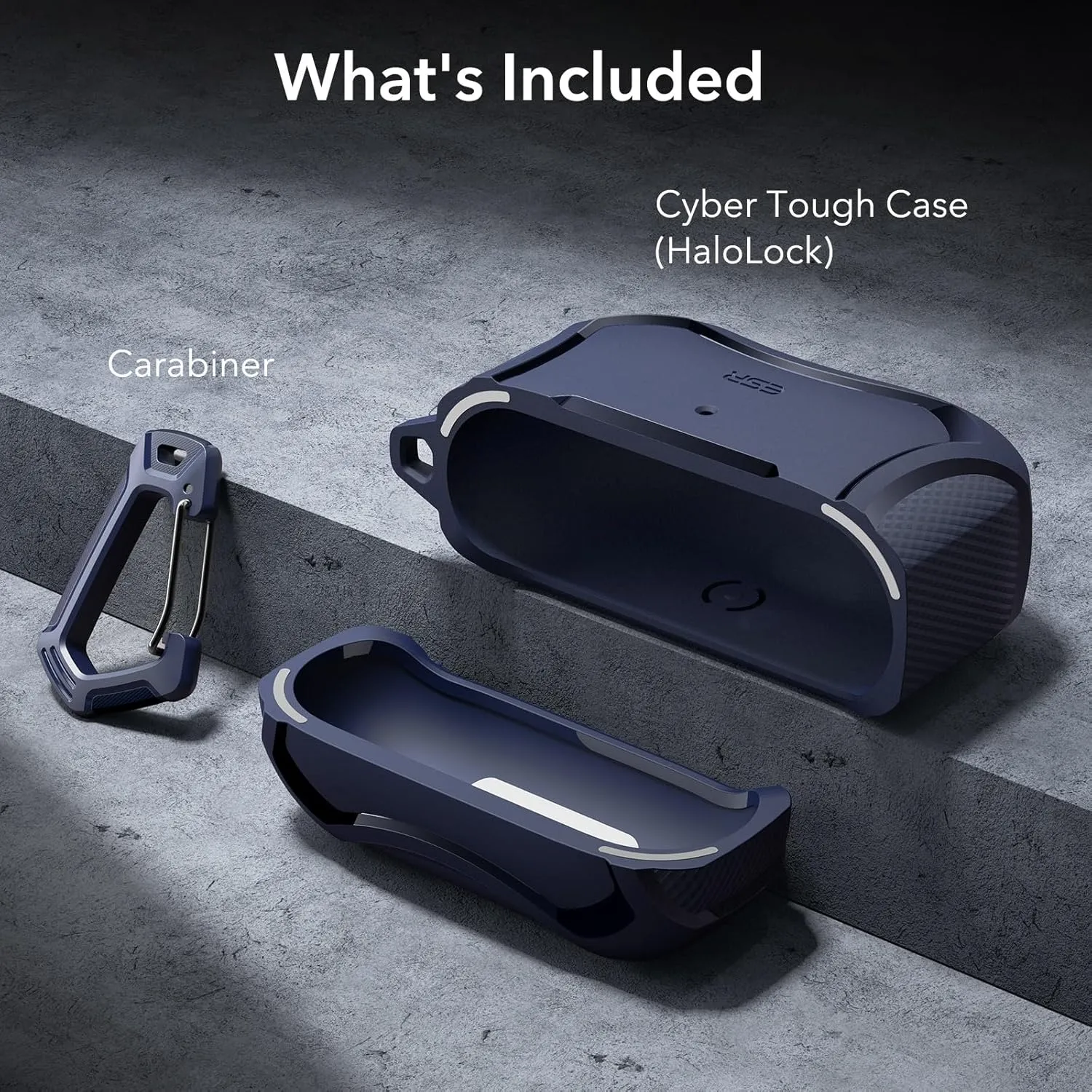 ESR for AirPods Pro 2nd Generation Case (HaloLock), Compatible with Airpods Pro Case 2nd/1st Gen (2023/2022/2019), Compatible with MagSafe, Powerful Drop Protection, Magnetic Lid, Navy Blue