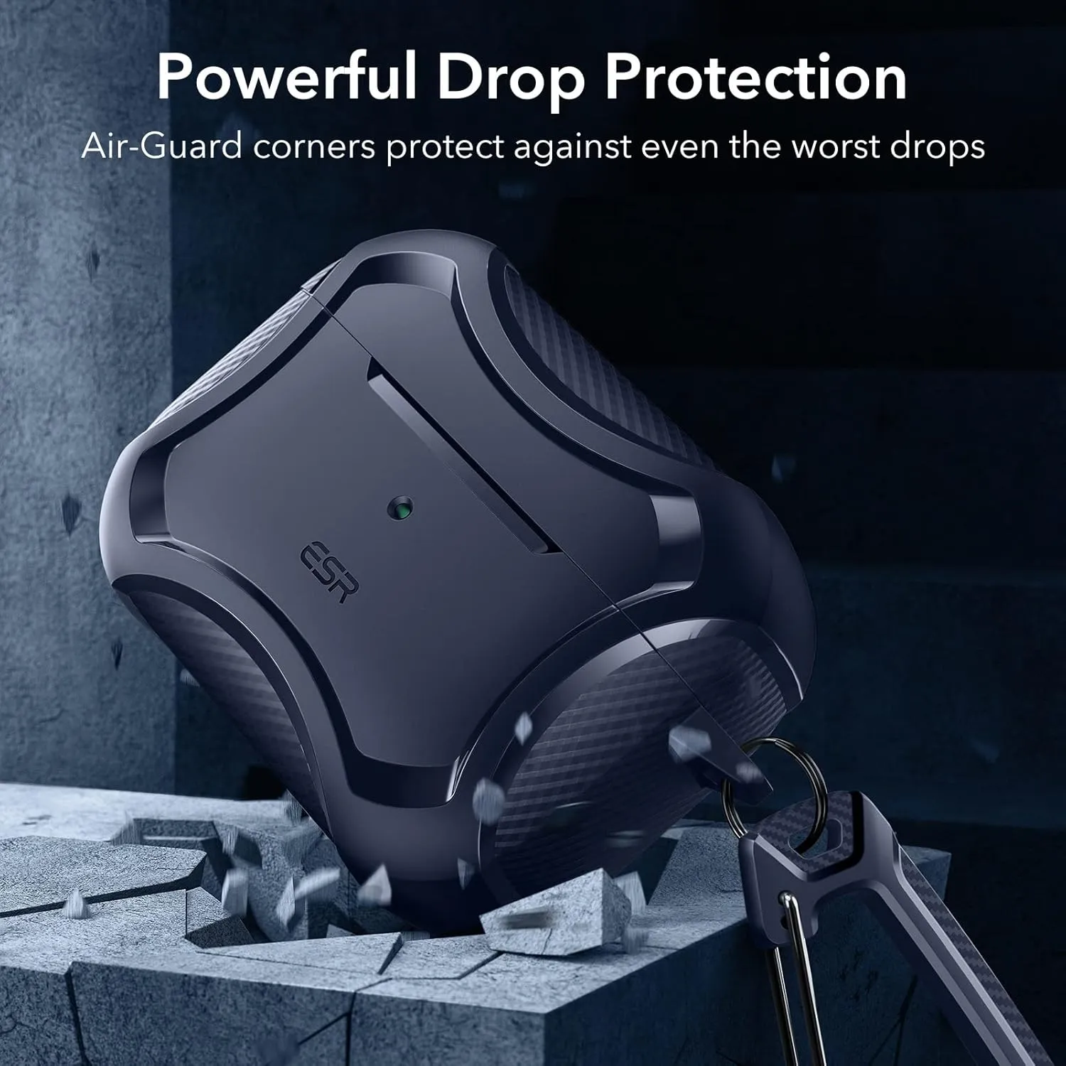 ESR for AirPods Pro 2nd Generation Case (HaloLock), Compatible with Airpods Pro Case 2nd/1st Gen (2023/2022/2019), Compatible with MagSafe, Powerful Drop Protection, Magnetic Lid, Navy Blue