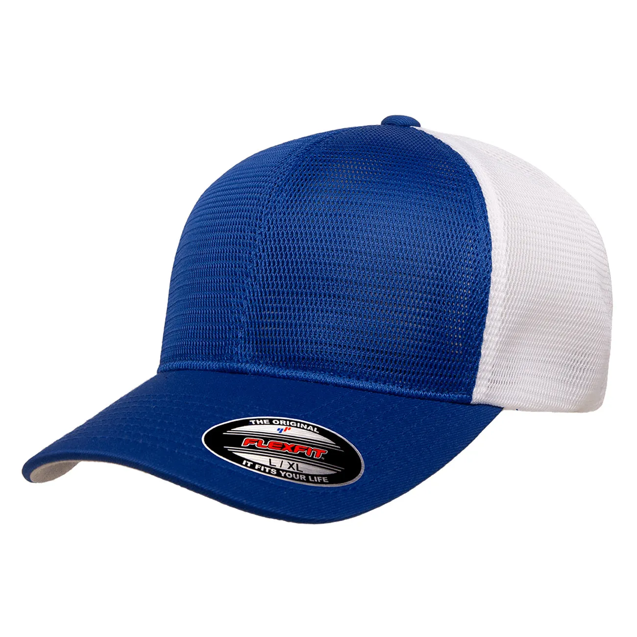 Flexfit Unstructured Two-Tone 6-Panel Omnimesh Cap w/ Permacurv Visor