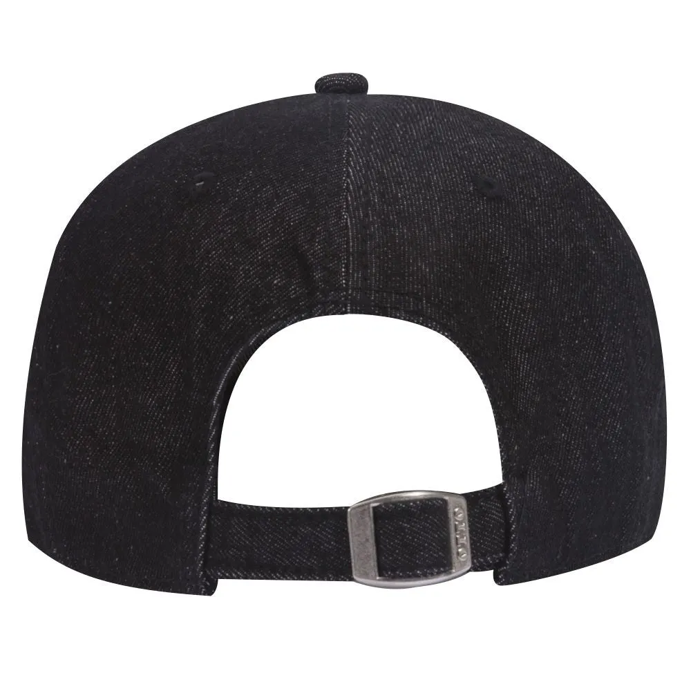 Garment Washed Pigment Dyed Denim Six Panel Low Profile Dad Hat