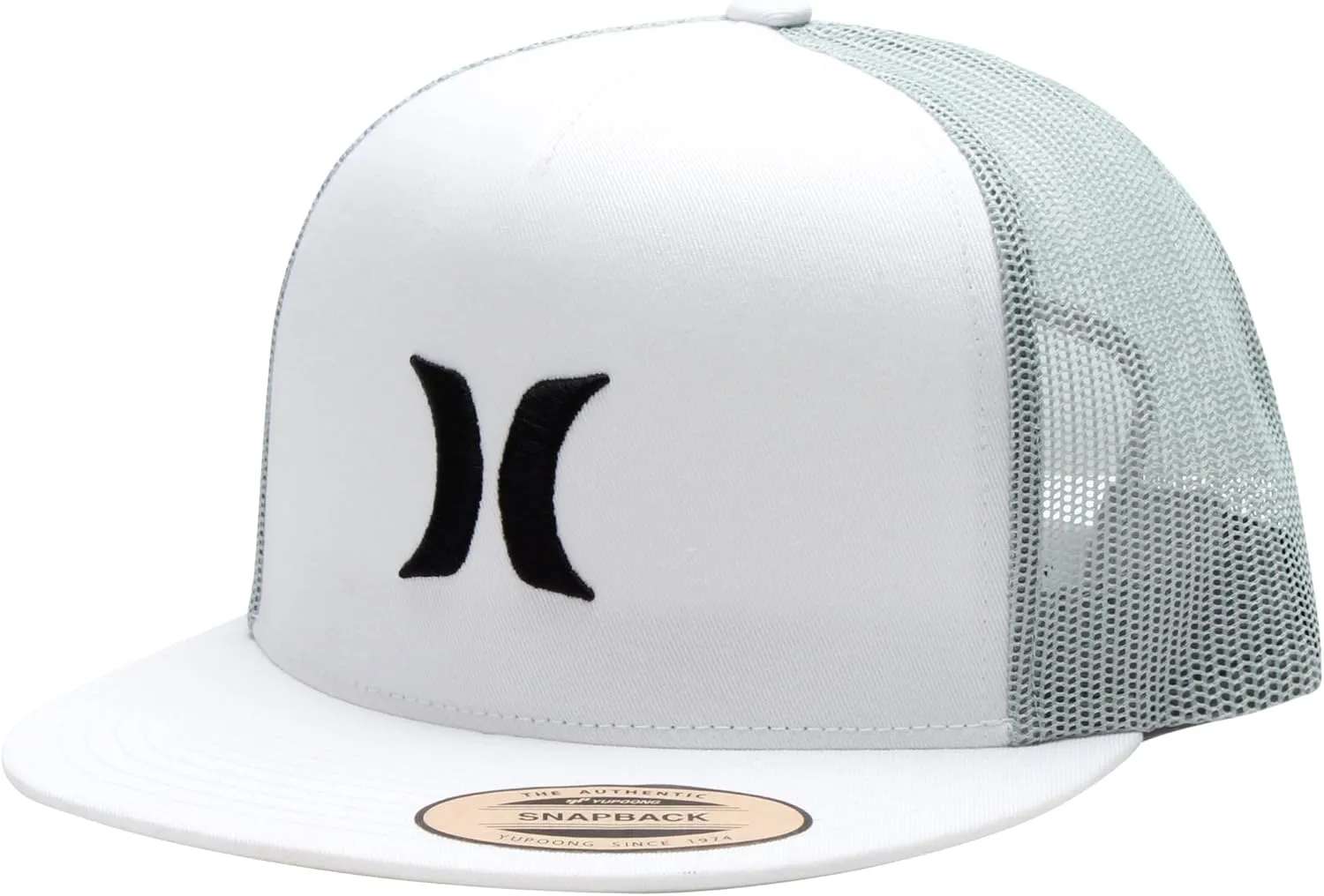 Hurley Men's Caps - Flat Brim Mesh Panel Baseball Cap Trucker Hat - Snap Back Hats for Men