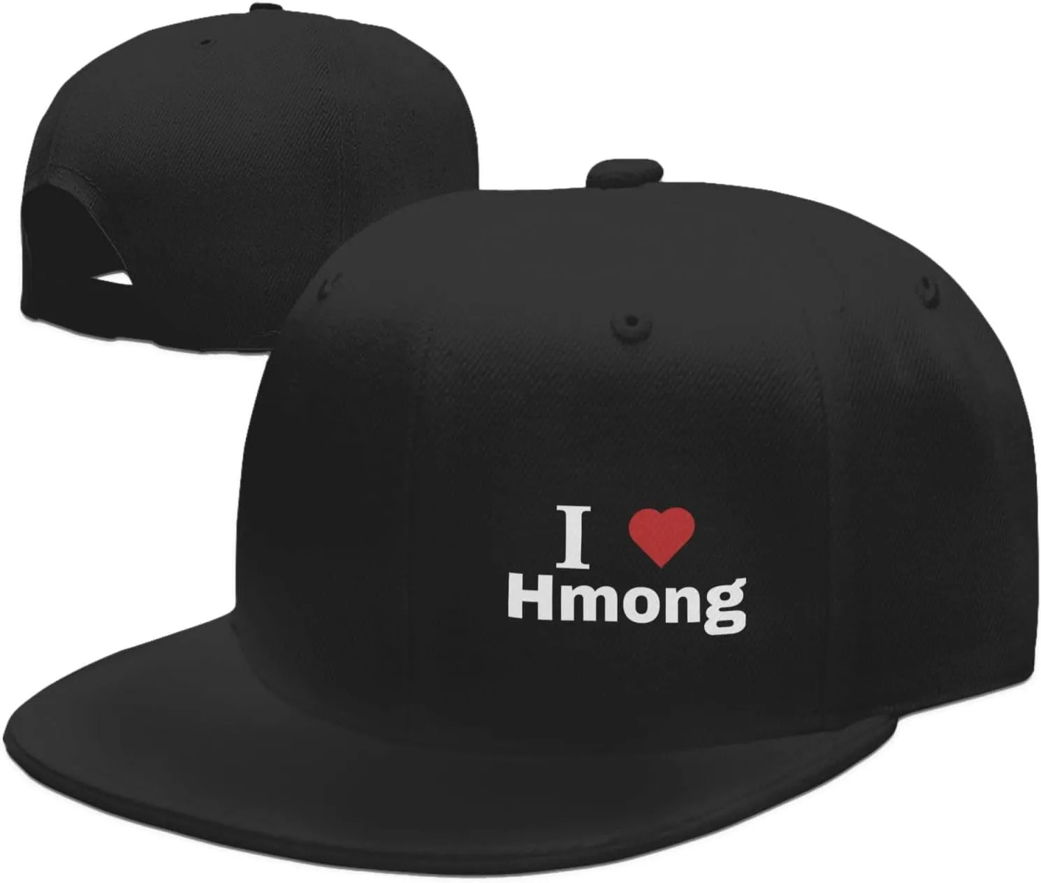 I Love Hmong Snapback Hats for Men Women Baseball Cap Flat Bill Brim Hat