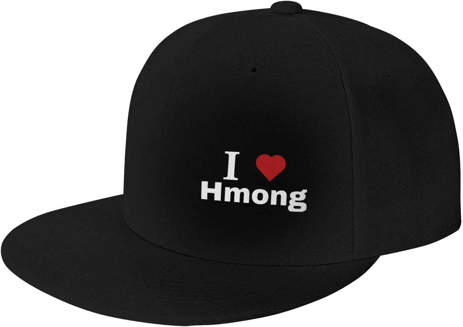 I Love Hmong Snapback Hats for Men Women Baseball Cap Flat Bill Brim Hat