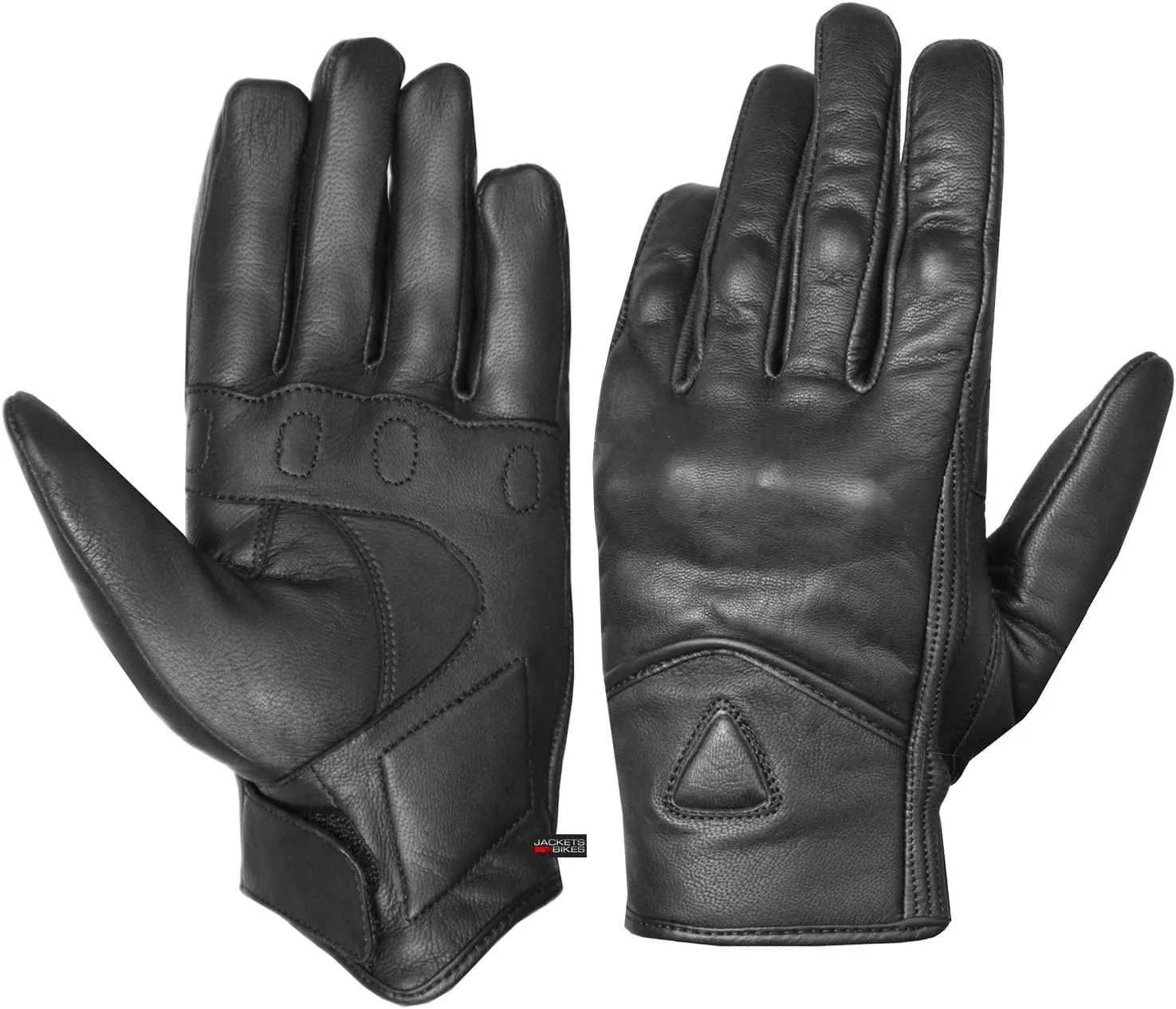 Jackets 4 Bikes Men's Premium Leather Street Motorcycle Protective Cruiser Biker Gel Gloves