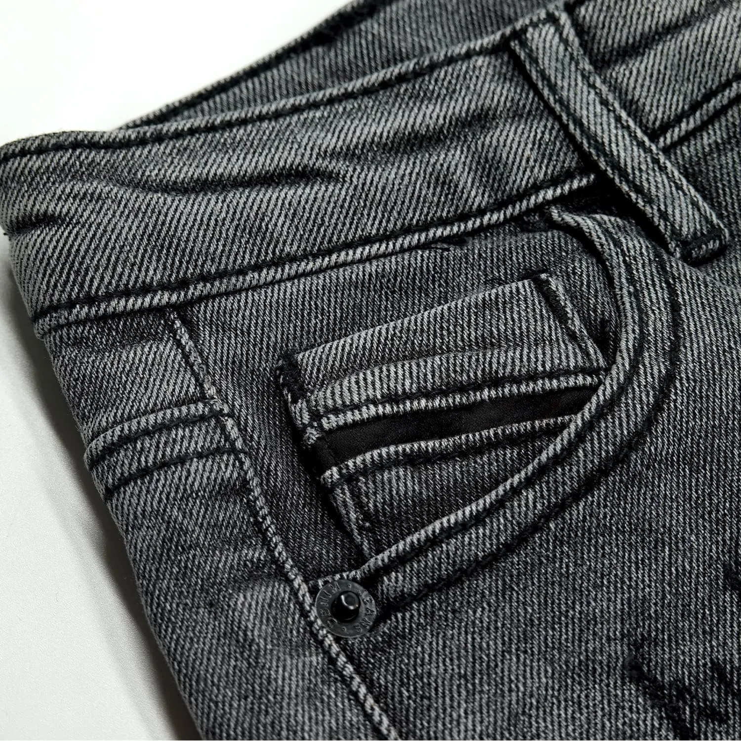 KIDSCOOL SPACE Boys Slim Fit Mid-Thigh Denim Shorts, Ripped Soft Elastic Band Inside Half Jean Pants