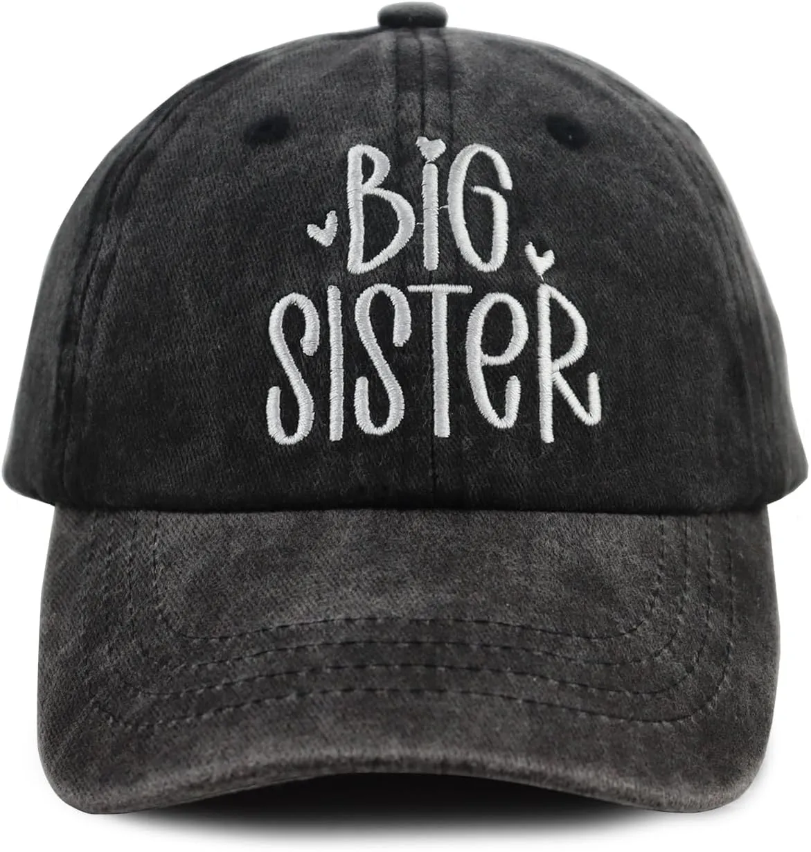 KKMKSHHG Big Sister Hats for Girls Age 3-10 Years Old, Funny Adjustable Embroidered Cotton New Big Sister Baseball Cap