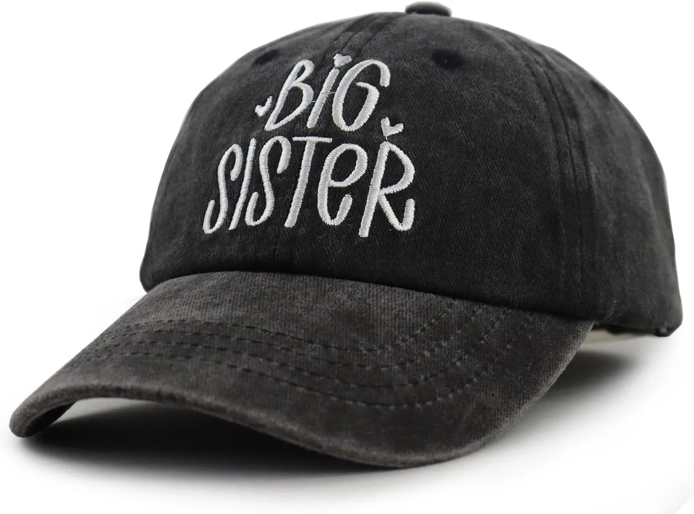 KKMKSHHG Big Sister Hats for Girls Age 3-10 Years Old, Funny Adjustable Embroidered Cotton New Big Sister Baseball Cap