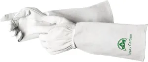 Leather Gardening Gloves for Women and Men| Thorn and Cut Proof Garden Work Gloves with Long Heavy-Duty Gauntlet | Suitable For Thorny Bushes Cacti Rose Pruning Landscaping Work- Large