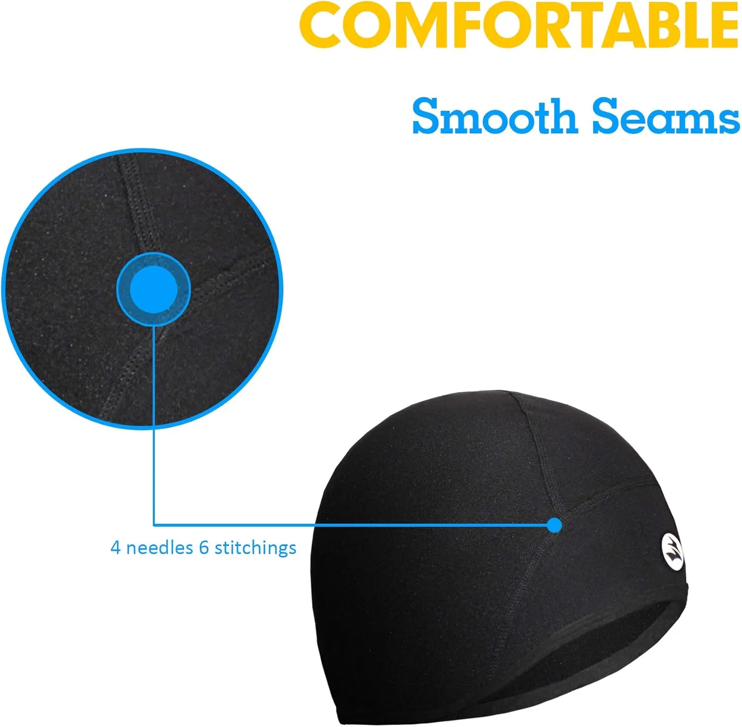Lightweight Thermal Skull Cap Ears Warm Cycling Helmet Liner Winter Running Beanie Hats Sweat Wicking