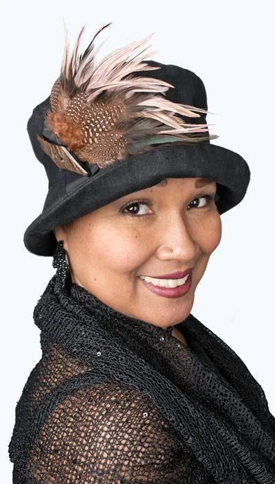 Molly Hat Style - Linen in Black