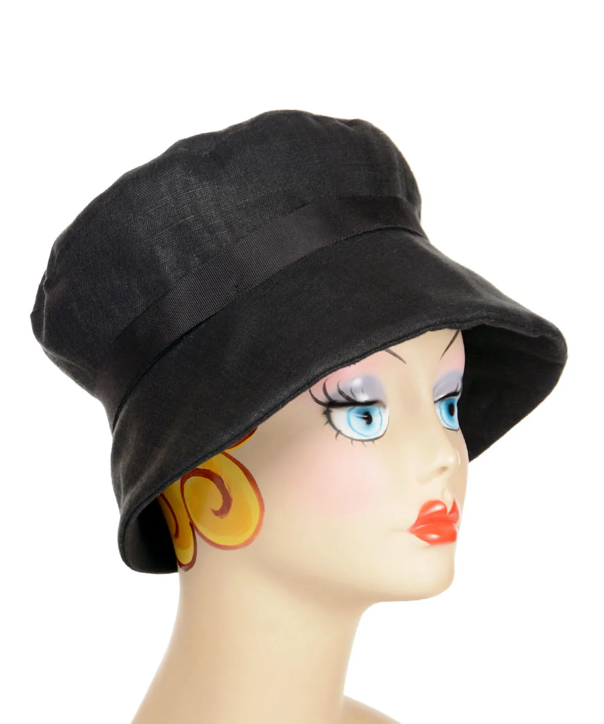 Molly Hat Style - Linen in Black