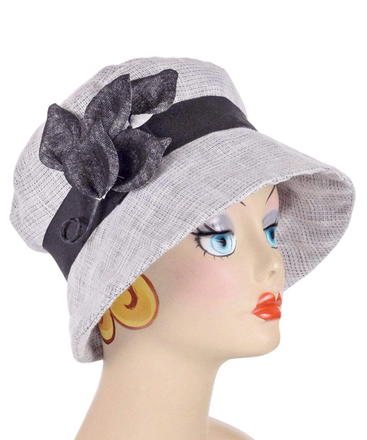 Molly Hat Style - Linen in Micro Plaid (Only One Large Left!)