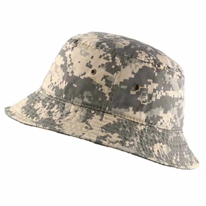 Newhattan Cotton Camo Bucket hats Unisex