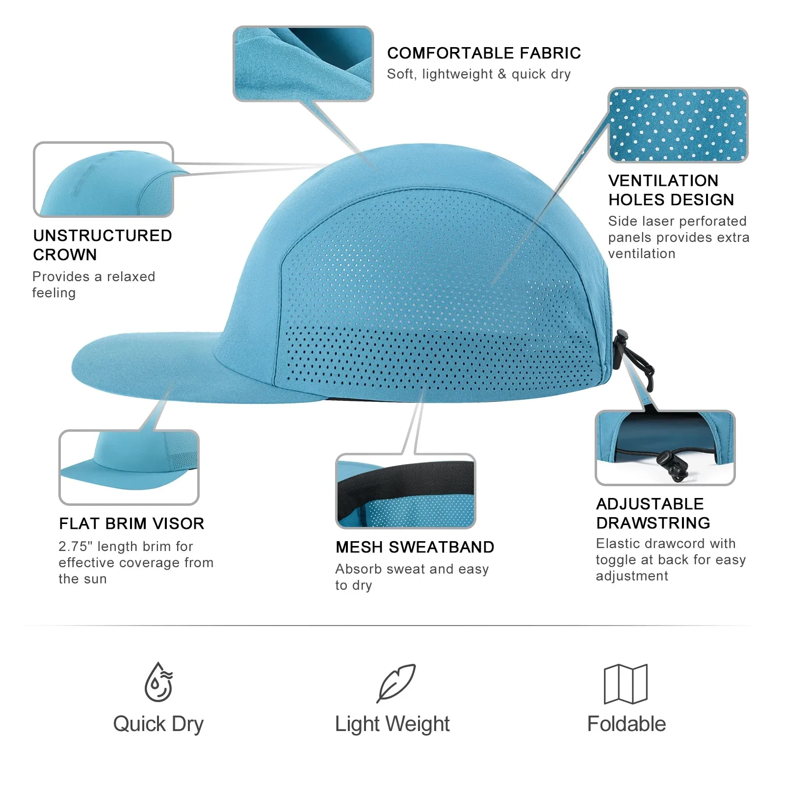 Quick Dry Outdoor Cap for Men and Women