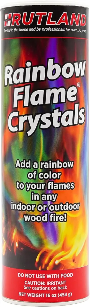Rutland Rainbow Flame Crystals, Magical Multi-Colored Fire, 1 lb. Canister