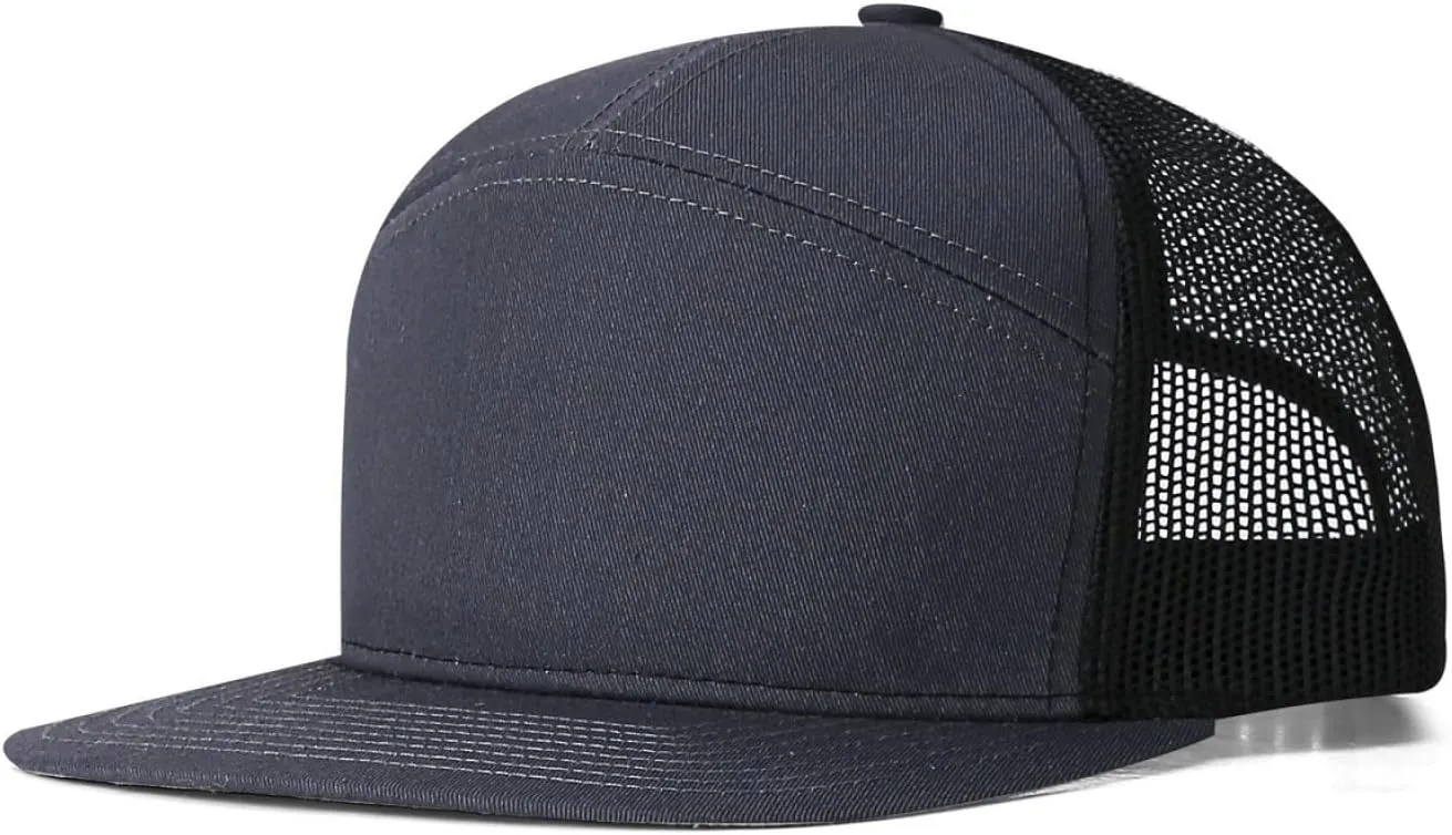 Snapback Trucker Hat for Men Women, Adjustable Mesh Baseball Cap for Running, Workout, Outdoor Sports