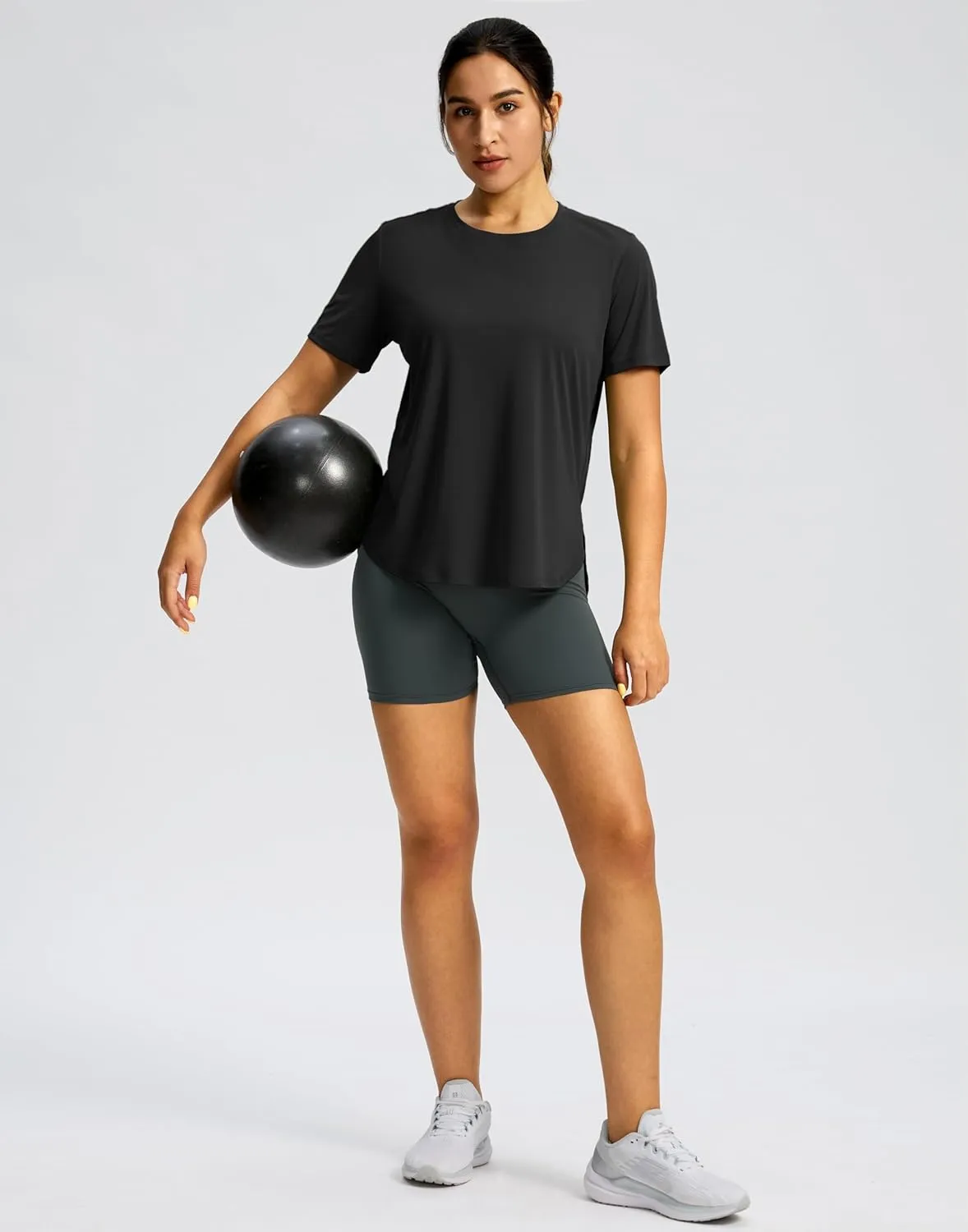 Soothfeel Women's Short Sleeve Workout Shirts UPF 50  Sun Protection Breathable Athletic Tee Tops Gym Running Yoga T-Shirts
