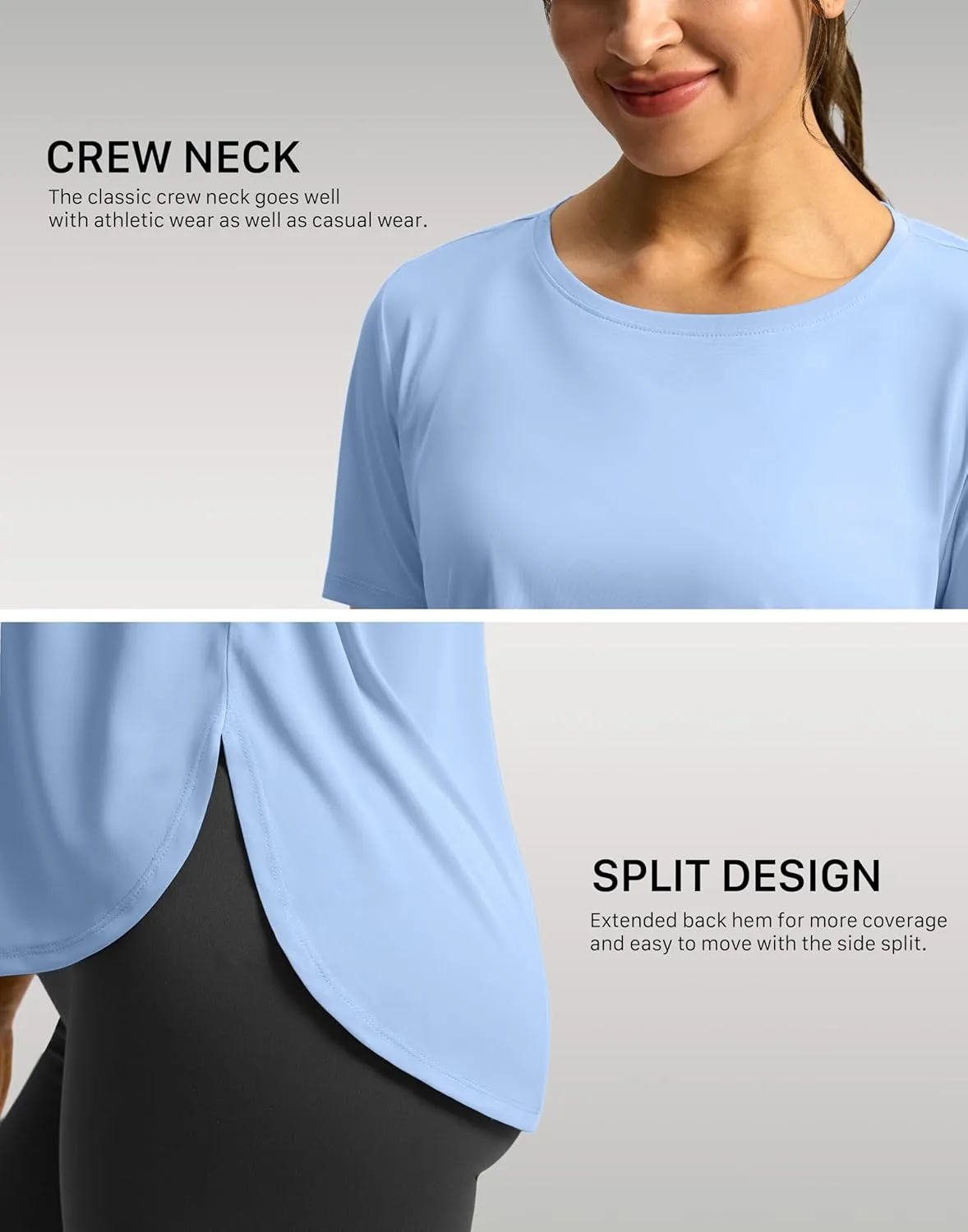 Soothfeel Women's Short Sleeve Workout Shirts UPF 50  Sun Protection Breathable Athletic Tee Tops Gym Running Yoga T-Shirts