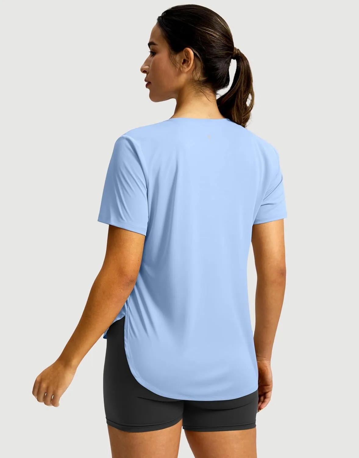 Soothfeel Women's Short Sleeve Workout Shirts UPF 50  Sun Protection Breathable Athletic Tee Tops Gym Running Yoga T-Shirts