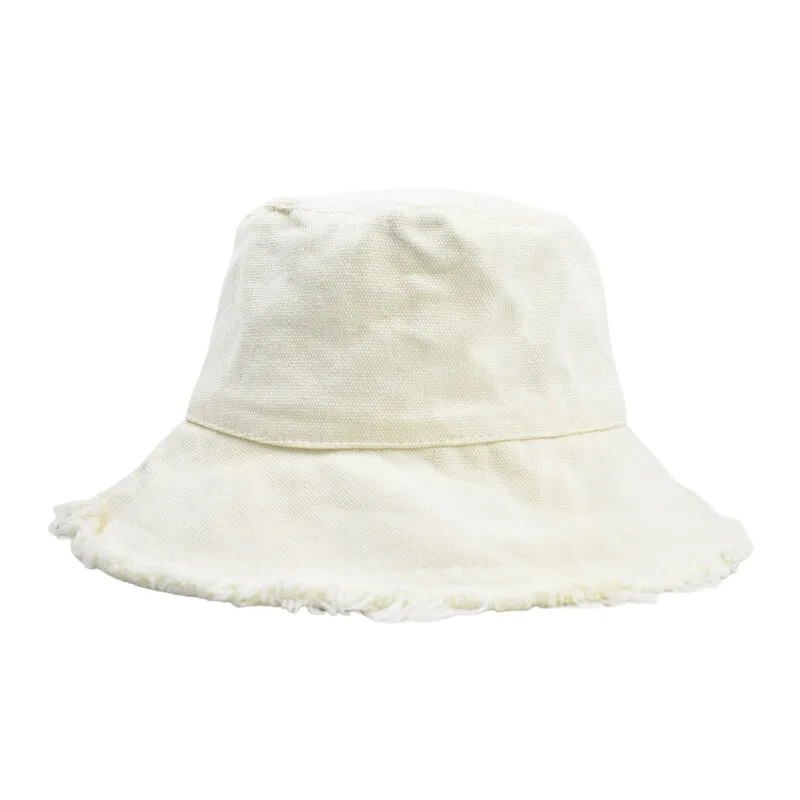 Summer Casual Wide Brim Cotton Bucket Hat