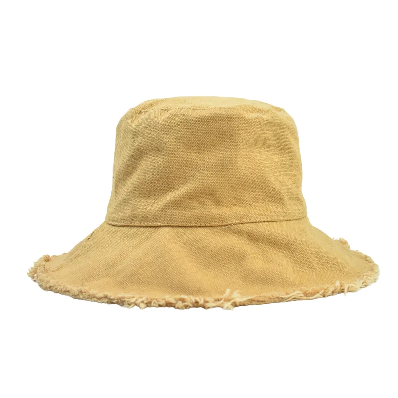 Summer Casual Wide Brim Cotton Bucket Hat